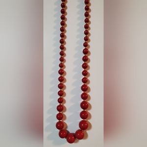 Necklace bead red